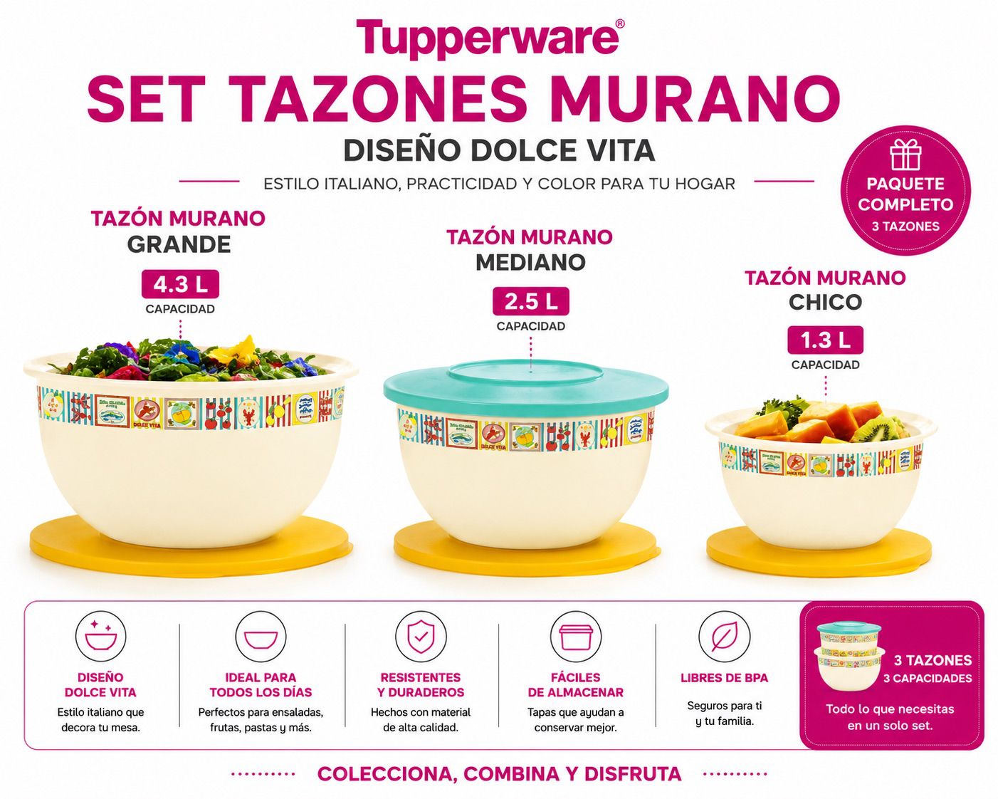 PAQUETE TAZON MURANO DOLCE VITA