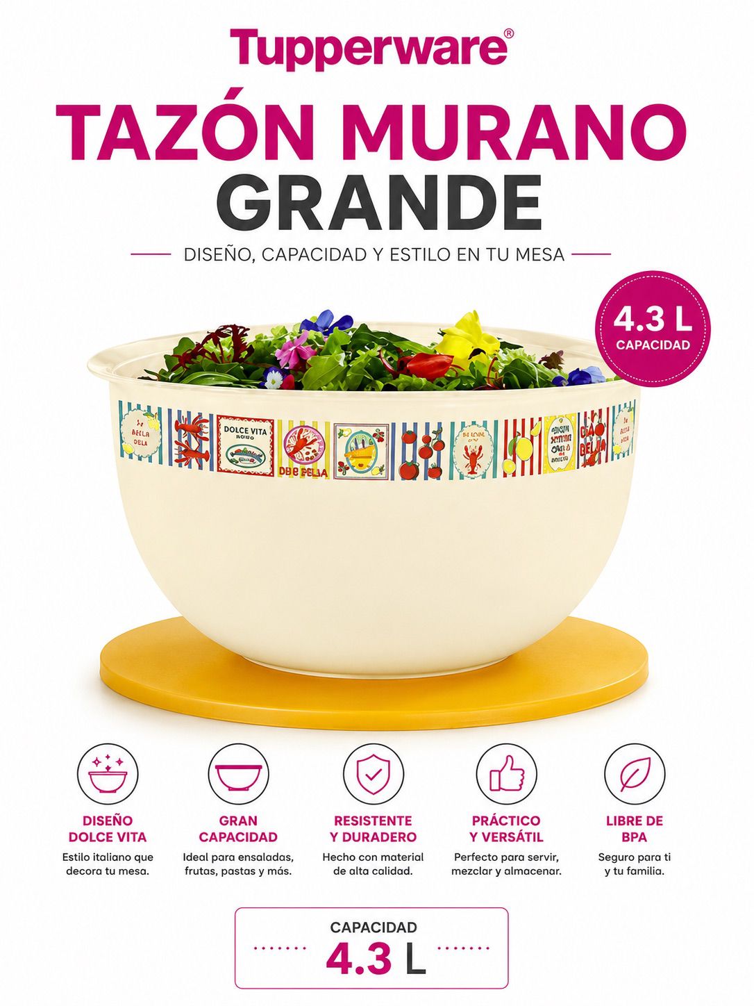 TAZON MURANO GRANDE DOLCE VITA