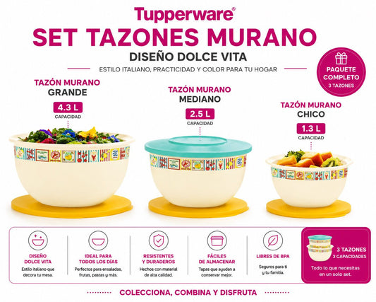 PAQUETE TAZON MURANO DOLCE VITA